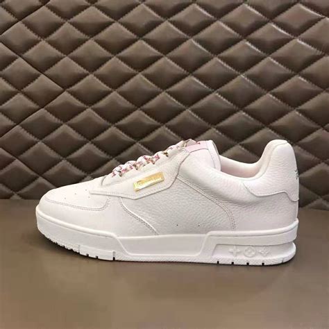 lv trainer sneaker white